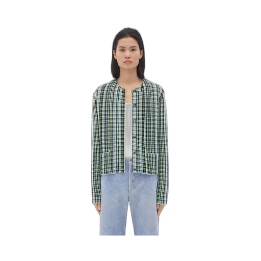 Cotton Viscose Check Jacket