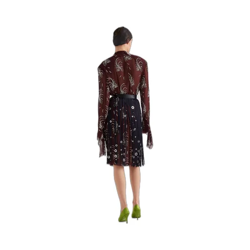 Embroidered georgette dress