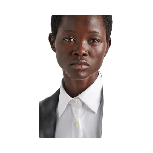 Embroidered poplin shirt