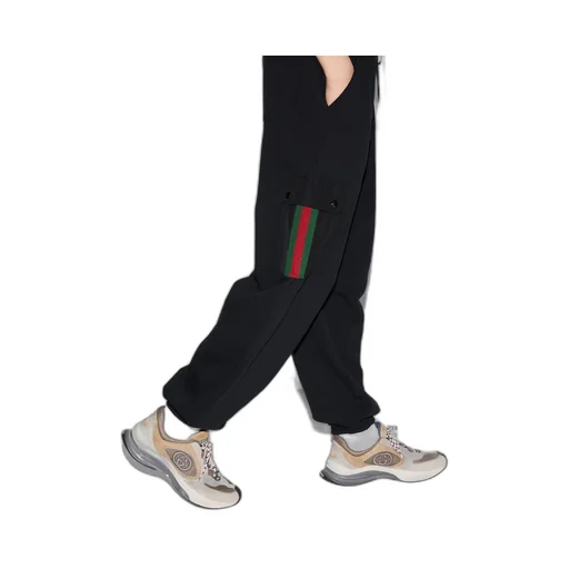 Cotton jersey jogging trouser with Web