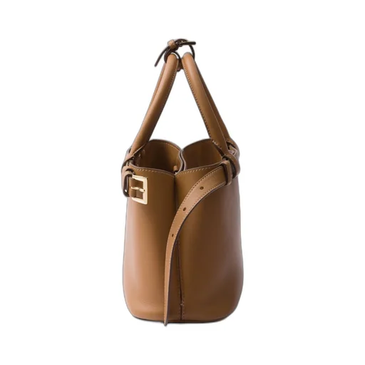 Prada Buckle small leather handbag with double belt
