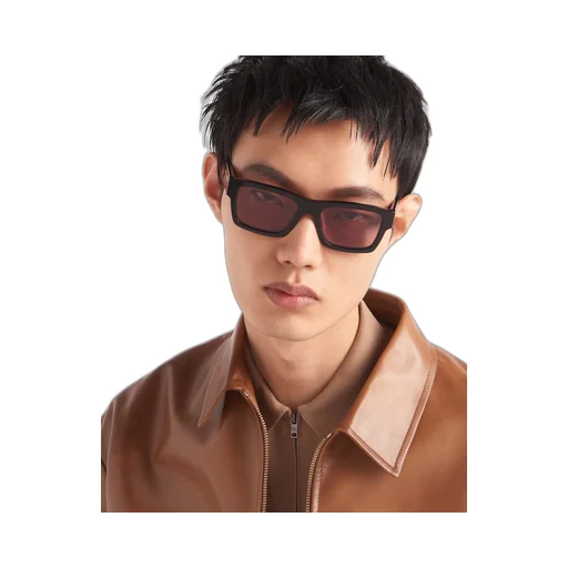 Sunglasses with iconic metal plaque