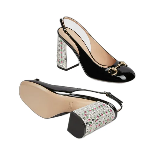 Women's Horsebit pump with crystals