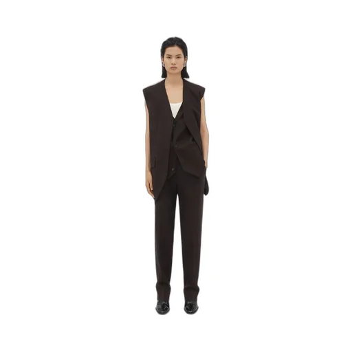 Structured Cotton Melange Double Gilet