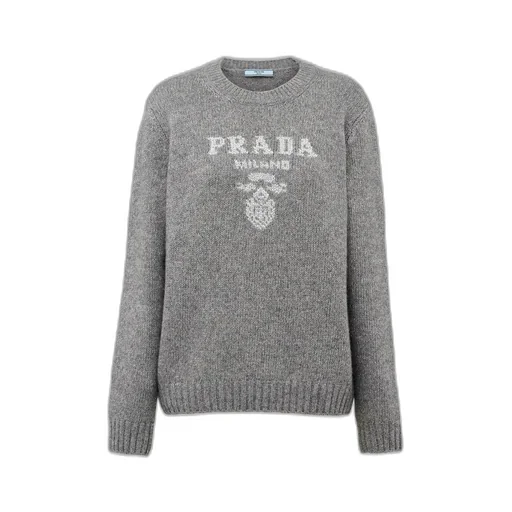 Wool, cashmere and lamé crew-neck sweater