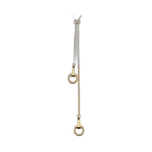 18k Horsebit pendant necklace