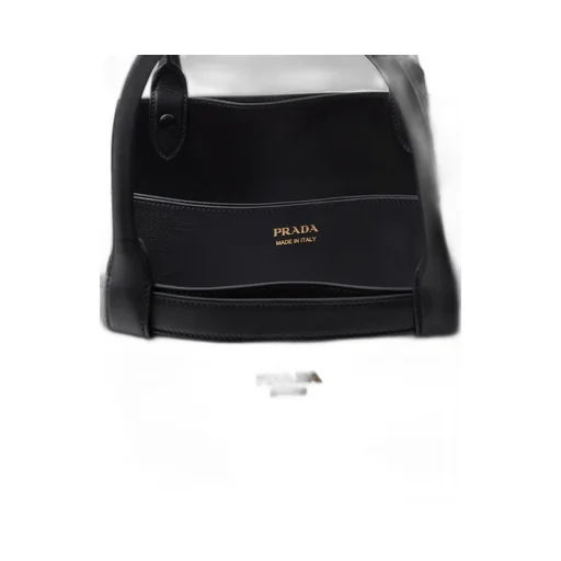 Prada Buckle leather handbag with double belt