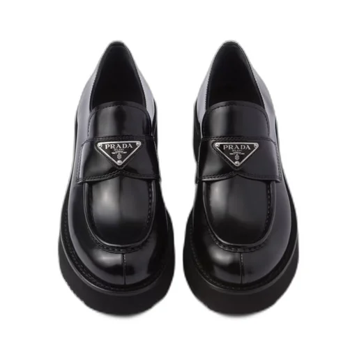 Brushed leather loafers