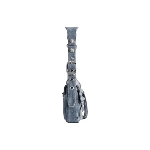 Le Cagole Small Sling Bag Denim With Rhinestones