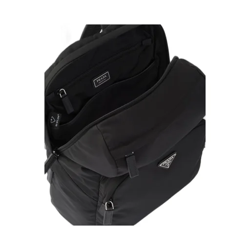 Re-Nylon and Saffiano leather backpack
