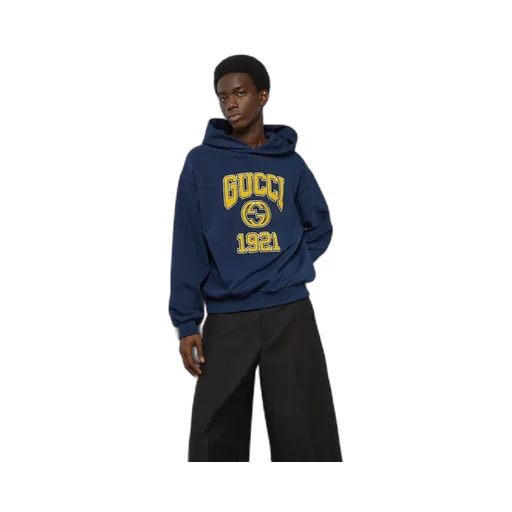 Cotton jersey hooded sweatshirt