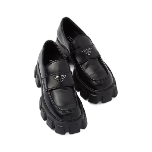 Monolith brushed leather loafers