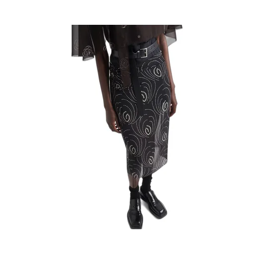 Printed georgette skirt
