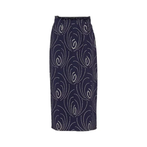 Printed sablé skirt