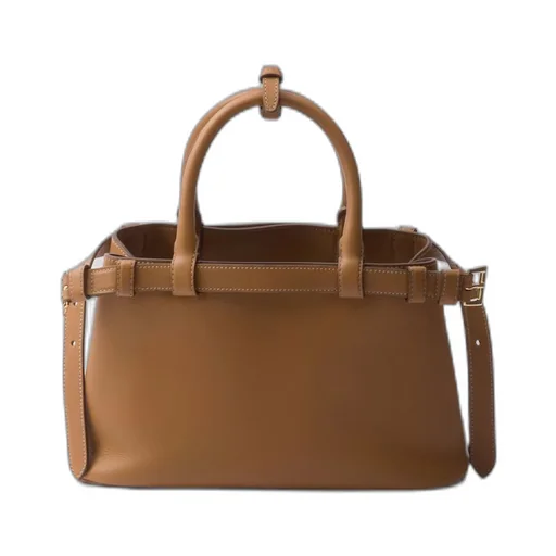 Prada Buckle small leather handbag with double belt