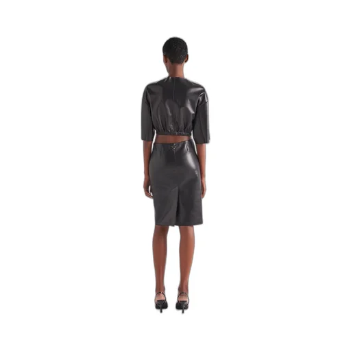 Nappa leather bomber jacket