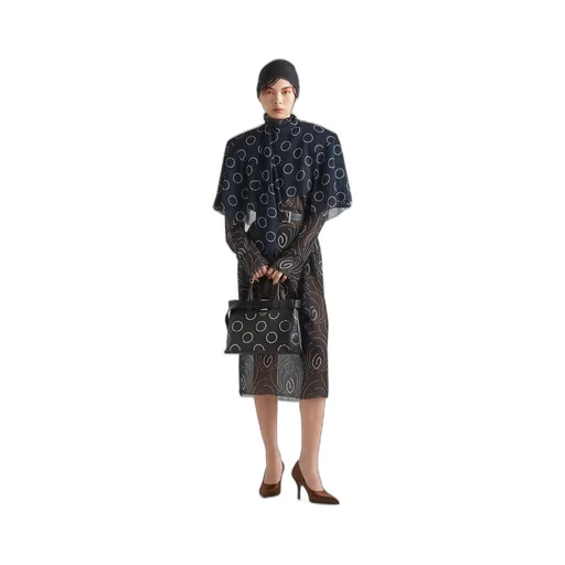 Print silk cape