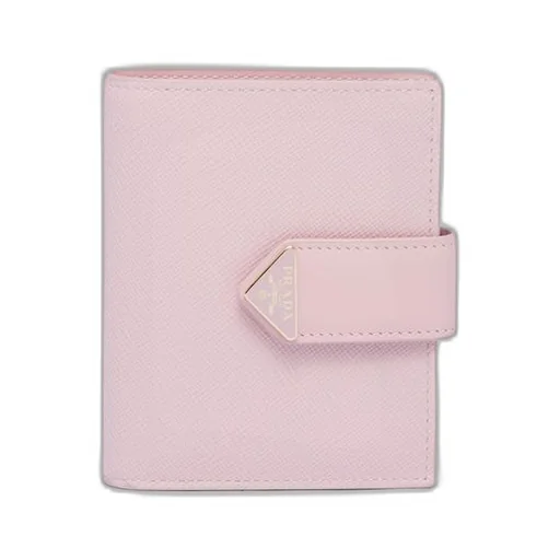 Small Saffiano and smooth leather wallet