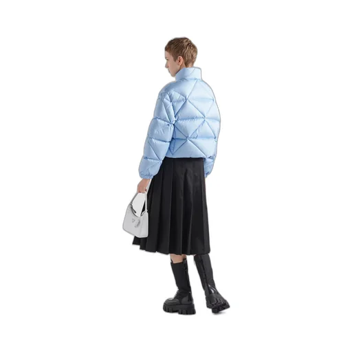 Re-Nylon Gabardine cropped down jacket
