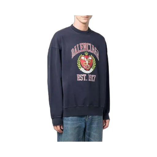 Est. 1917 College Logo Print Crewneck Sweatshirt