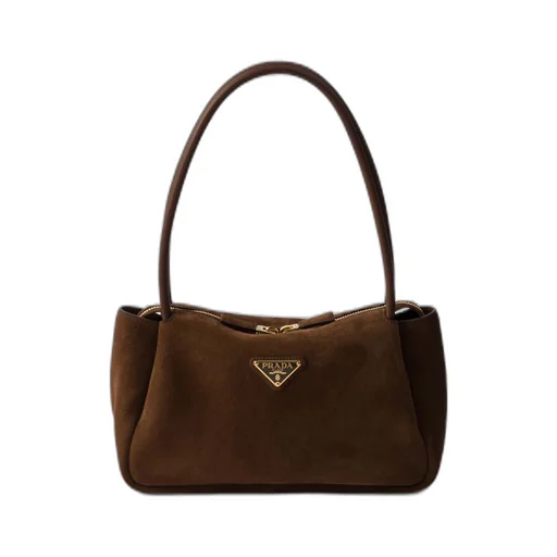 Medium suede shoulder bag