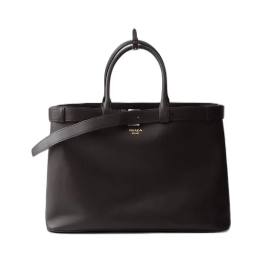 Prada Buckle leather bag with belt