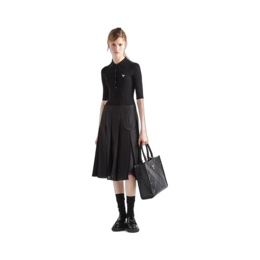 Large leather Prada Symbole bag with topstitching