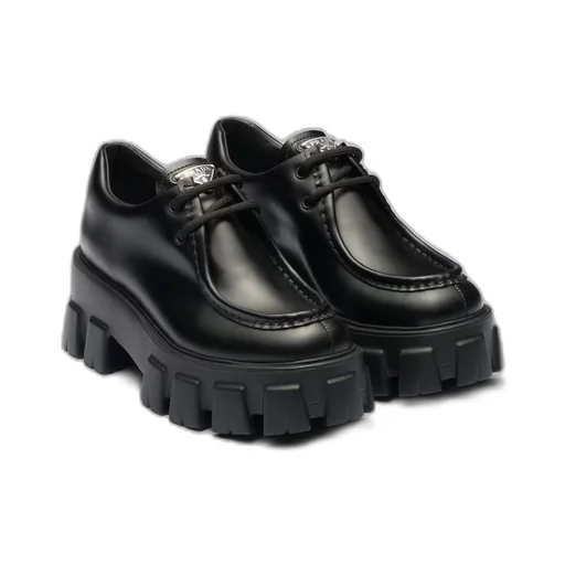 Monolith brushed leather lace-up shoes