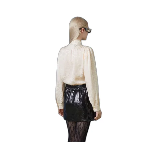 Squared Interlocking G silk shirt