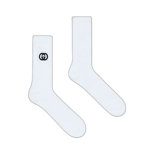 Cotton blend socks with Interlocking G