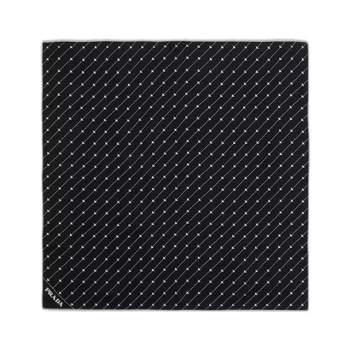 Printed silk twill foulard