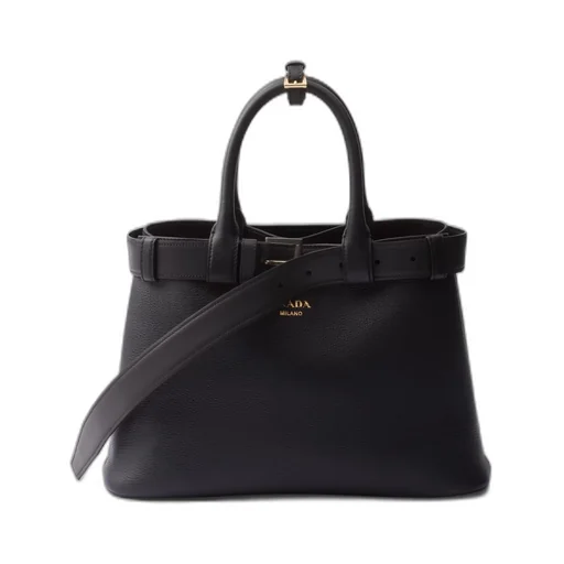 Prada Buckle medium leather handbag with belt