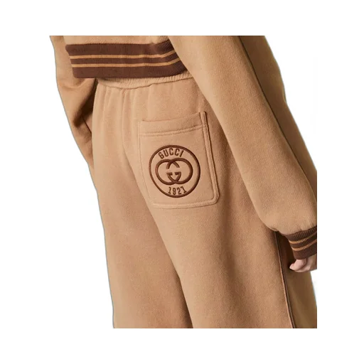 Cotton jersey shorts with embroidery