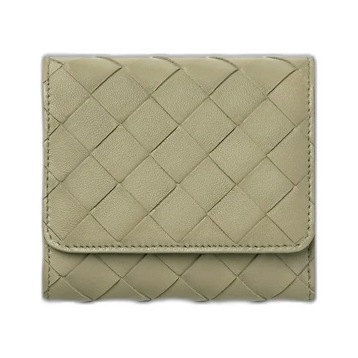 Intrecciato Tri-Fold Wallet With Origami Coin Purse