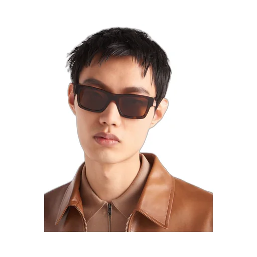 Sunglasses with iconic metal plaque