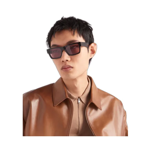 Sunglasses with iconic metal plaque