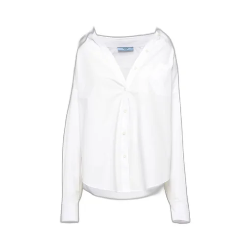 Embroidered poplin shirt