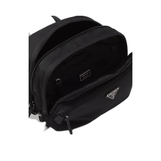 Re-Nylon and Saffiano leather backpack