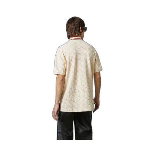 Cotton piquet polo with GG