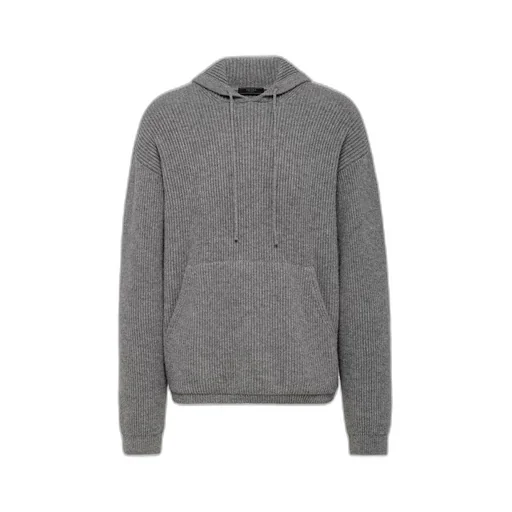 Cashmere knit hoodie