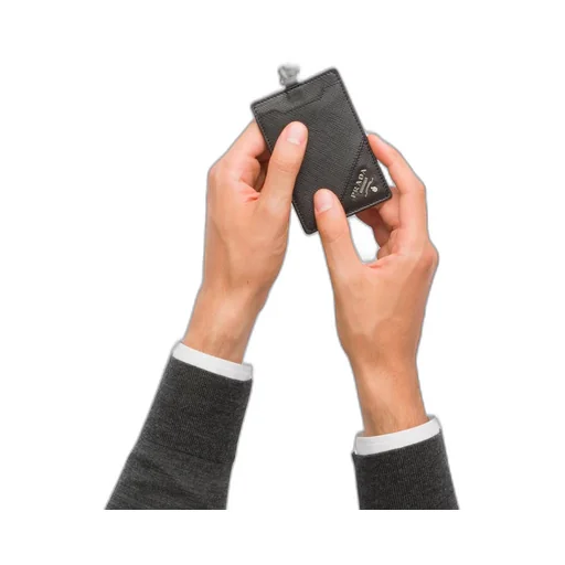 Saffiano Leather Badge Holder