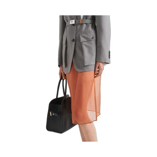 Organza midi-skirt