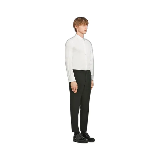 Stretch poplin tuxedo shirt