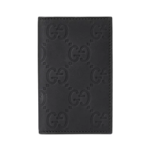 GG rubber-effect long card case