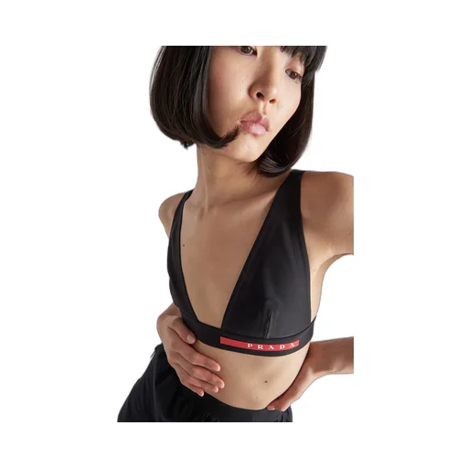 Stretch jersey swimsuit top