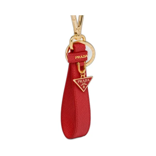 Saffiano leather keychain