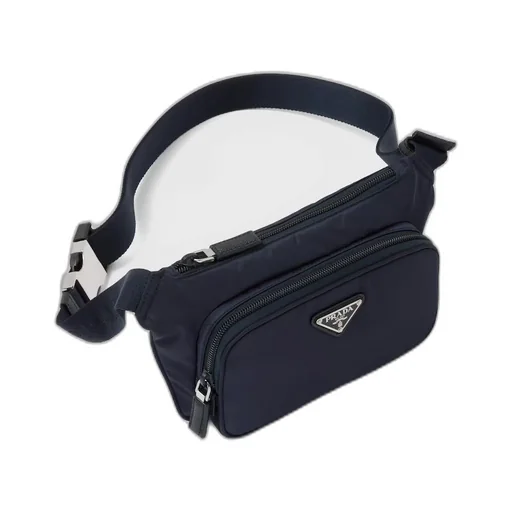 Re-Nylon and Saffiano leather shoulder bag