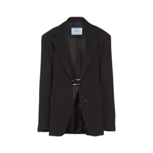 Single-breasted wool jacket