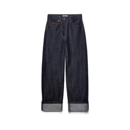 Wide, selvedge denim jeans