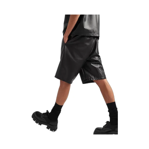 Nappa leather Bermudas